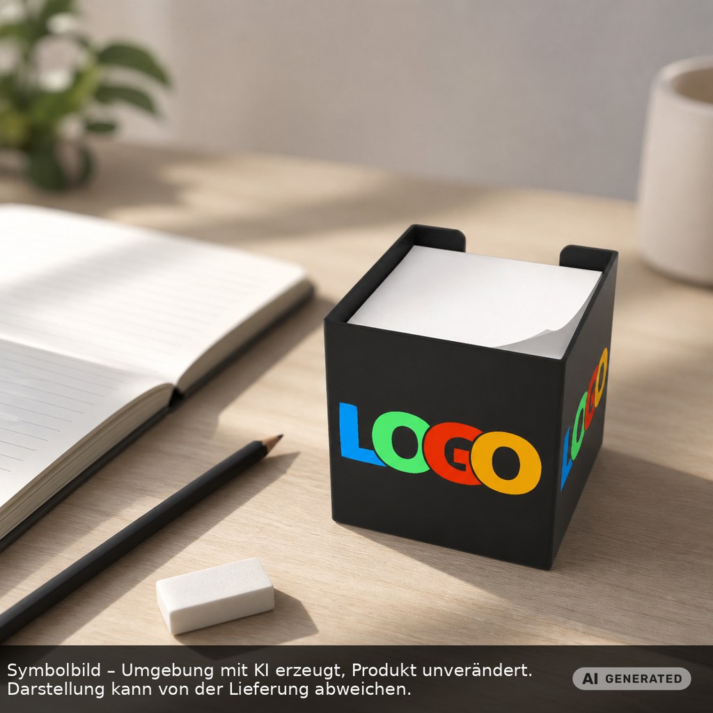 Zettelbox "Alpha" als Werbeartikel mit Logo bedrucken