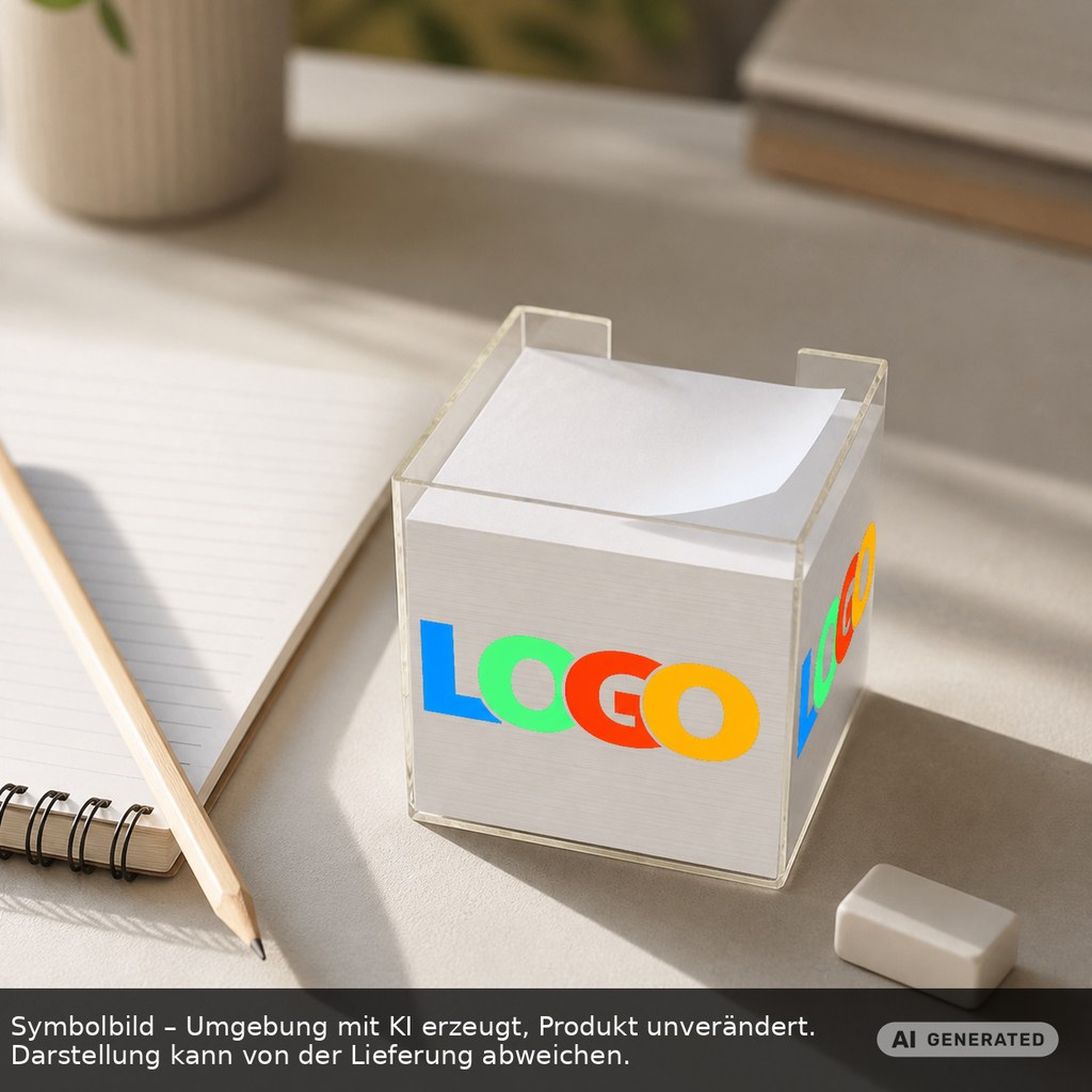 Zettelbox "Alpha" als Werbeartikel mit Logo bedrucken