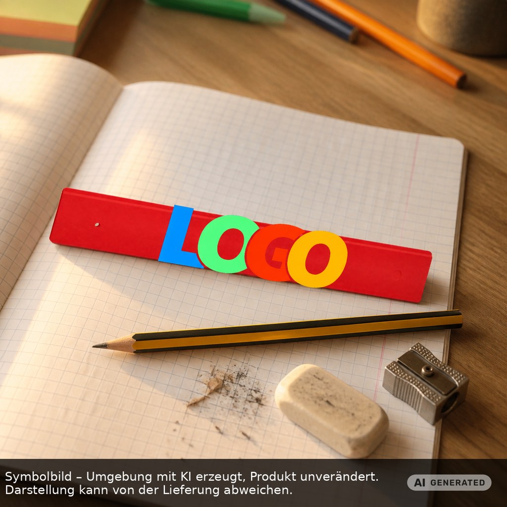 Lineal 20 cm als Werbeartikel mit Logo bedrucken