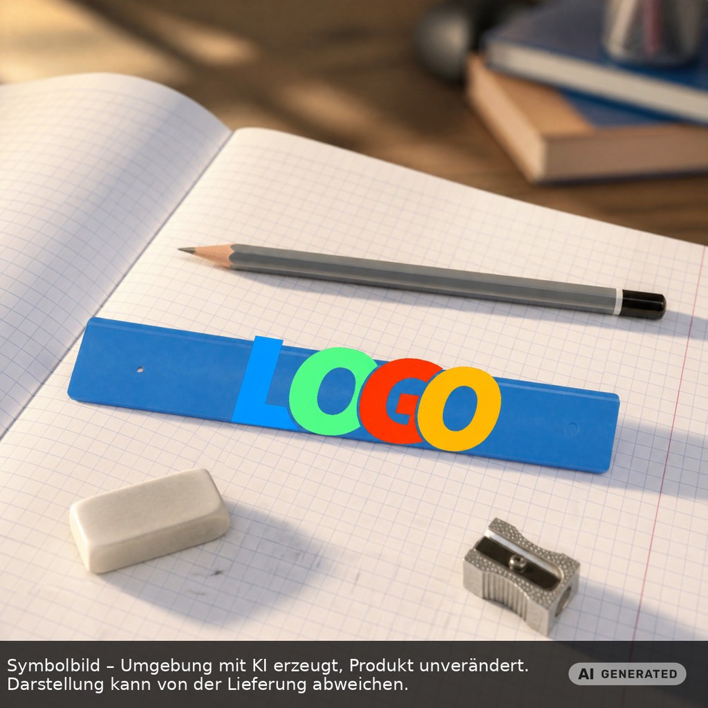 Lineal 20 cm als Werbeartikel mit Logo bedrucken