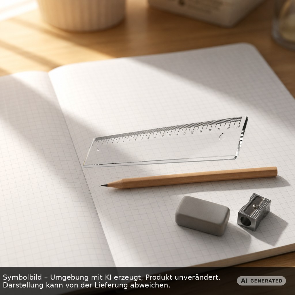 Lineal Bio 20 cm als Werbeartikel mit Logo bedrucken