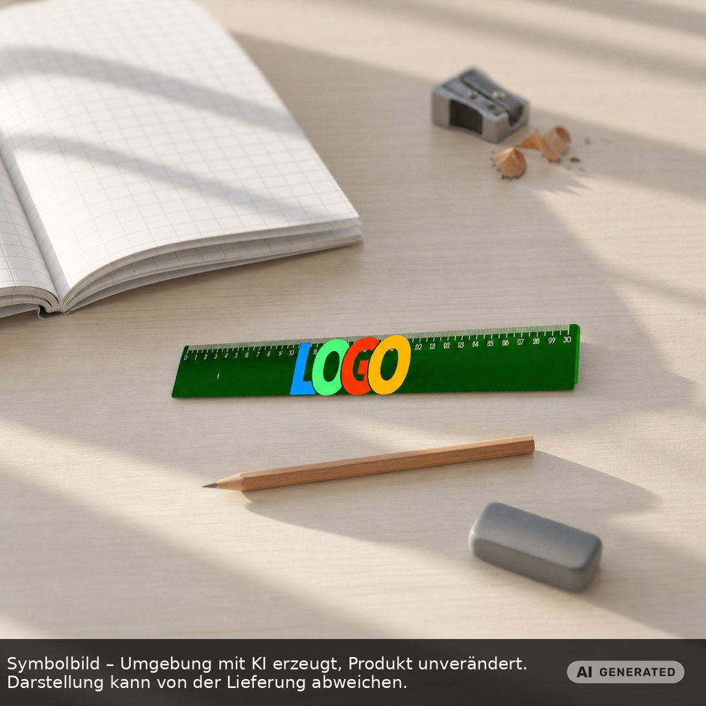 Lineal 30 cm als Werbeartikel mit Logo bedrucken