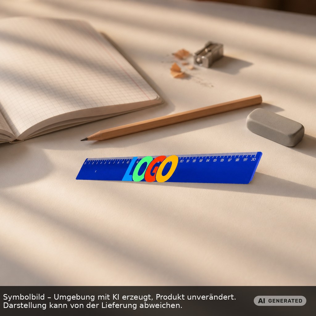 Lineal 30 cm als Werbeartikel mit Logo bedrucken