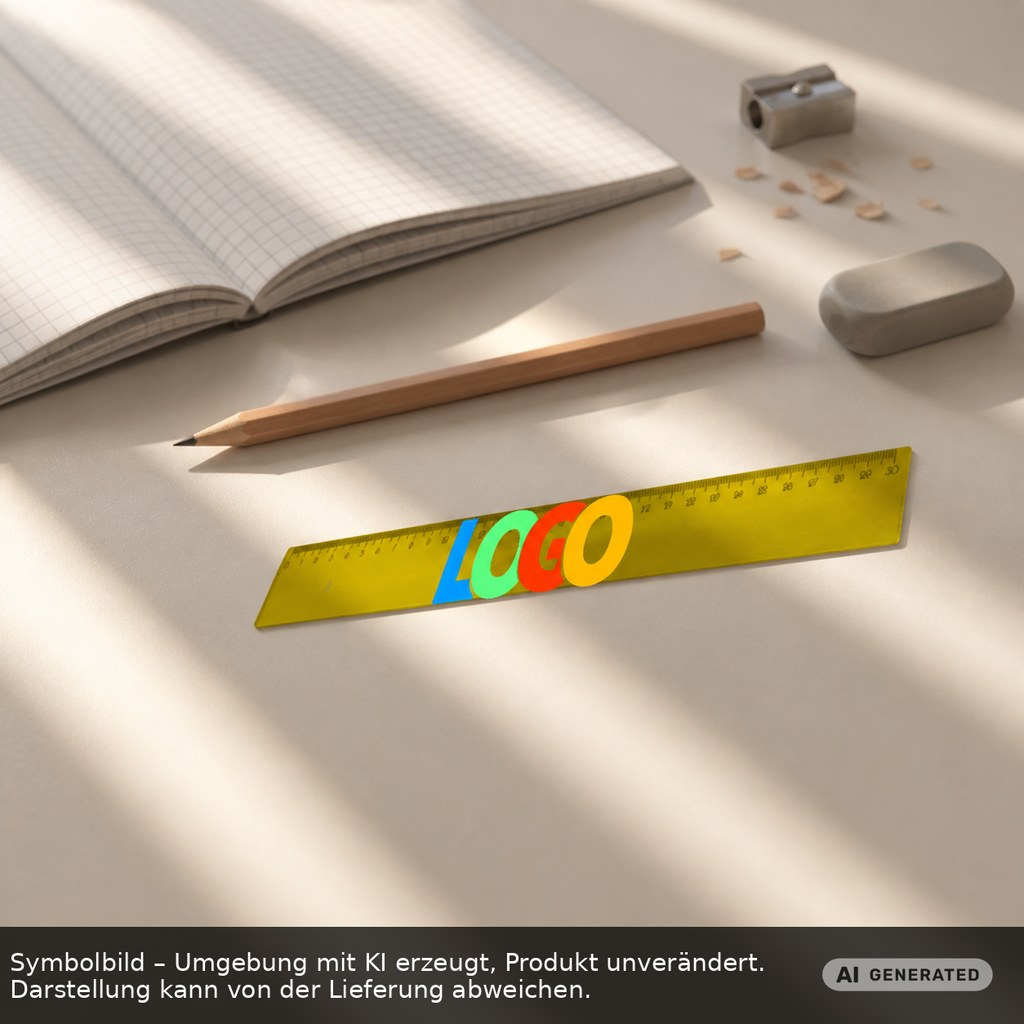 Lineal 30 cm als Werbeartikel mit Logo bedrucken