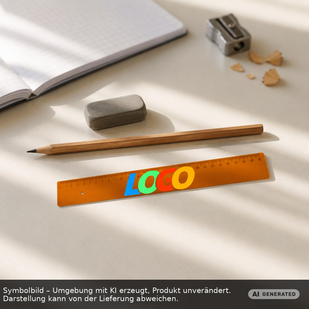 Lineal 30 cm als Werbeartikel mit Logo bedrucken