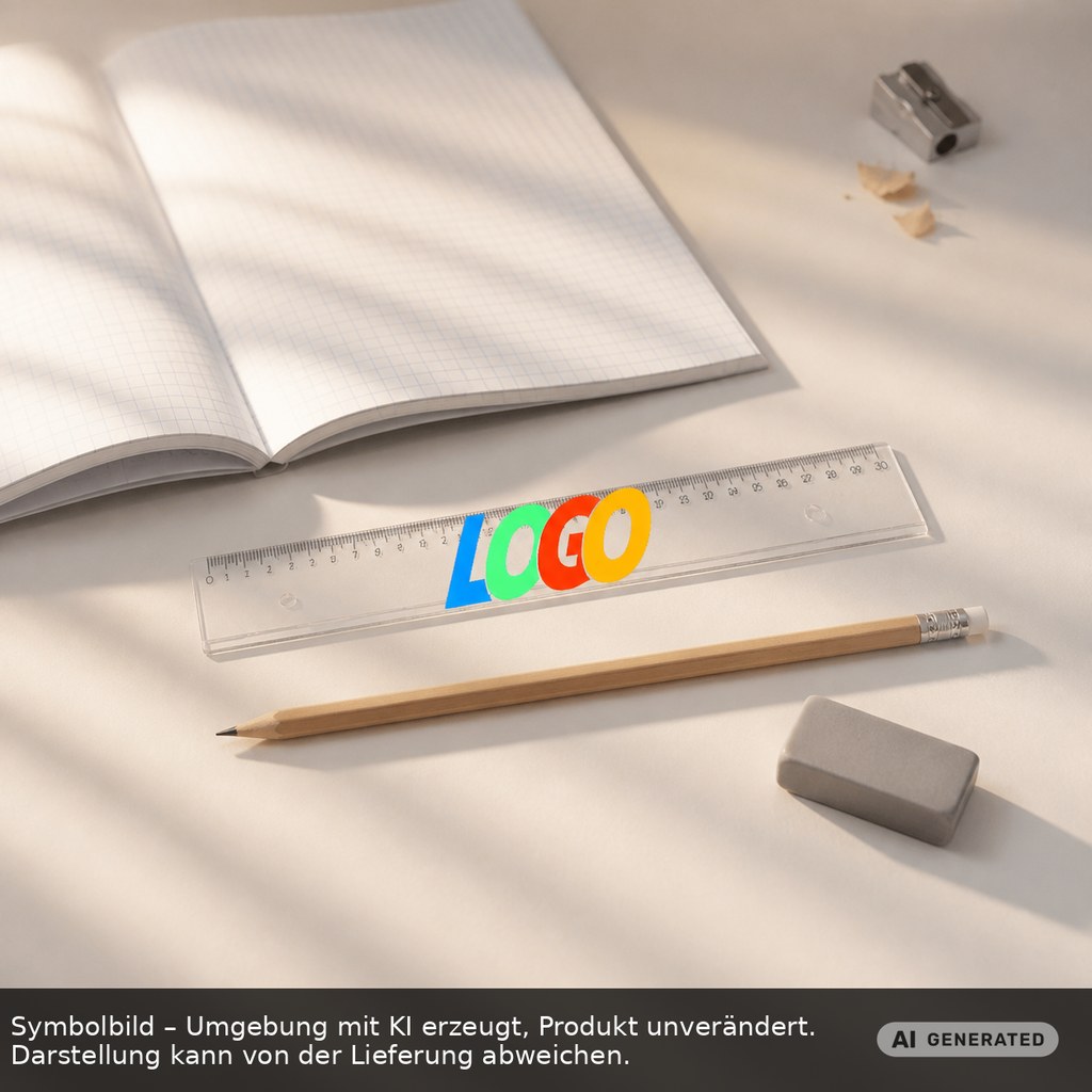 Lineal 30 cm als Werbeartikel mit Logo bedrucken
