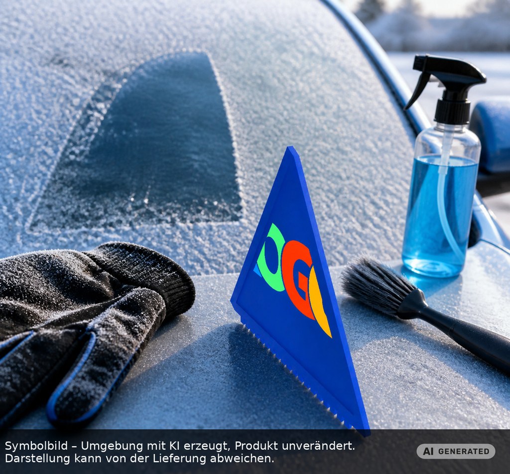 Eiskratzer Recycling "Lambda" als Werbeartikel mit Logo bedrucken