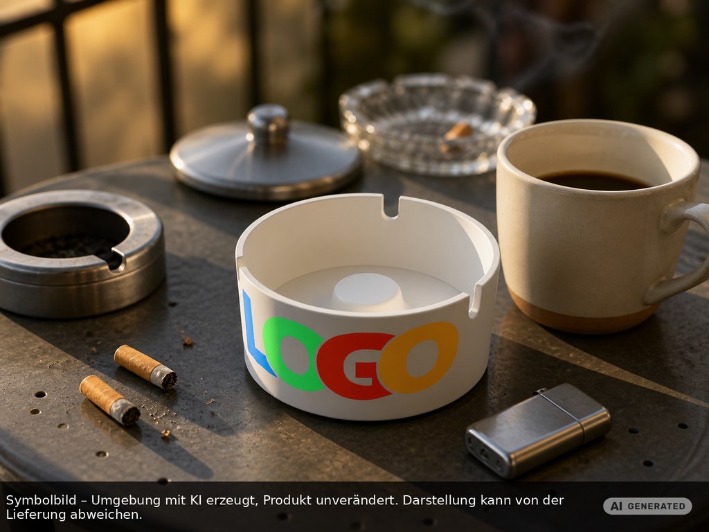 Aschenbecher, stapelbar als Werbeartikel mit Logo bedrucken