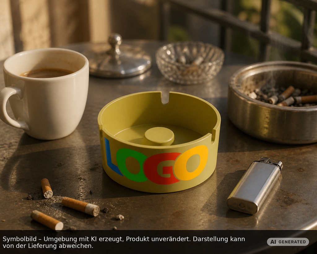 Aschenbecher, stapelbar als Werbeartikel mit Logo bedrucken