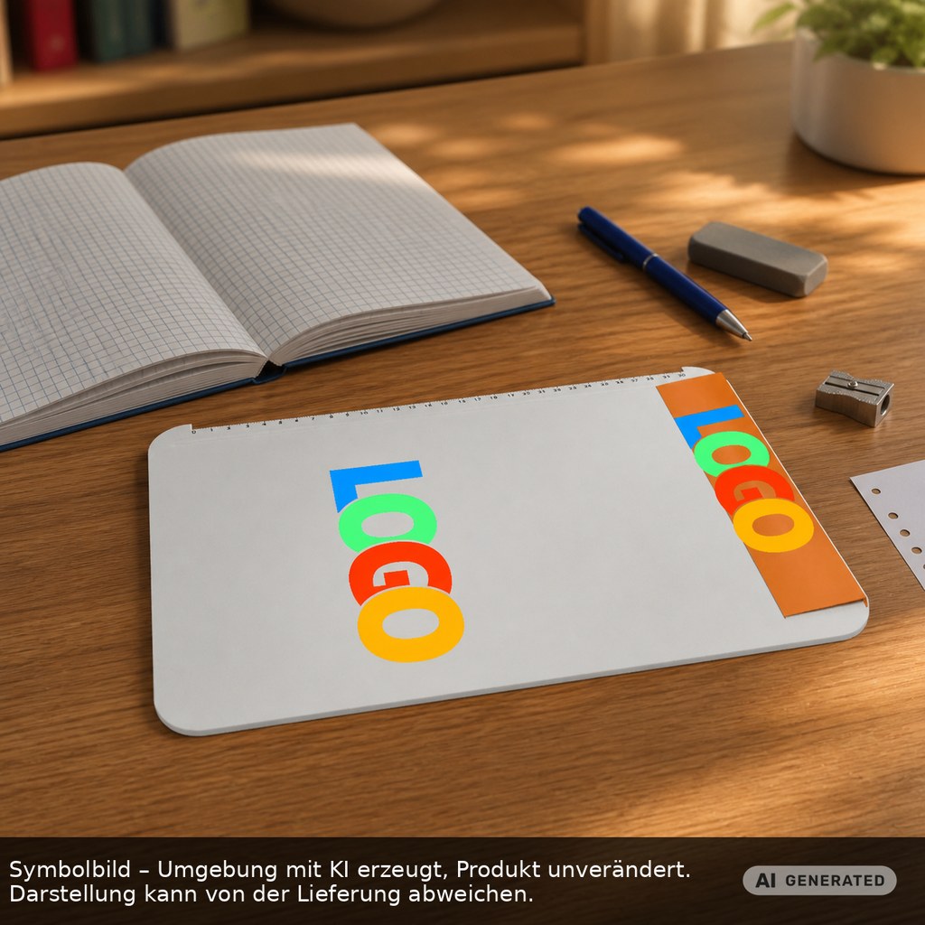 Klemmbrett DIN A4 "Alpha" als Werbeartikel mit Logo bedrucken