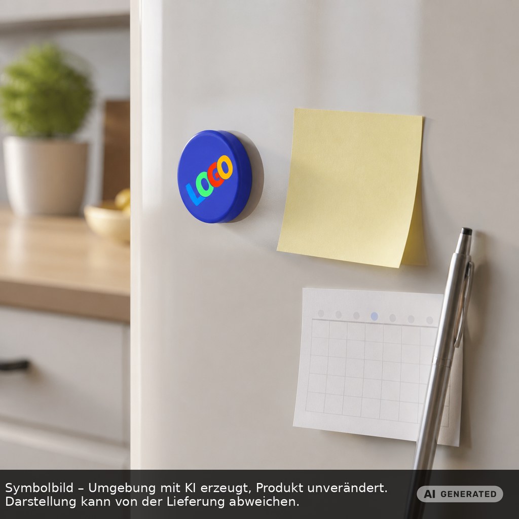 Magnet, rund als Werbeartikel mit Logo bedrucken