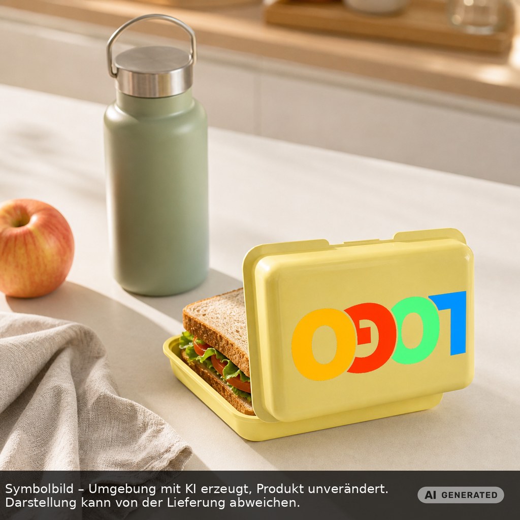 Brotdose/Butterdose als Werbeartikel mit Logo bedrucken