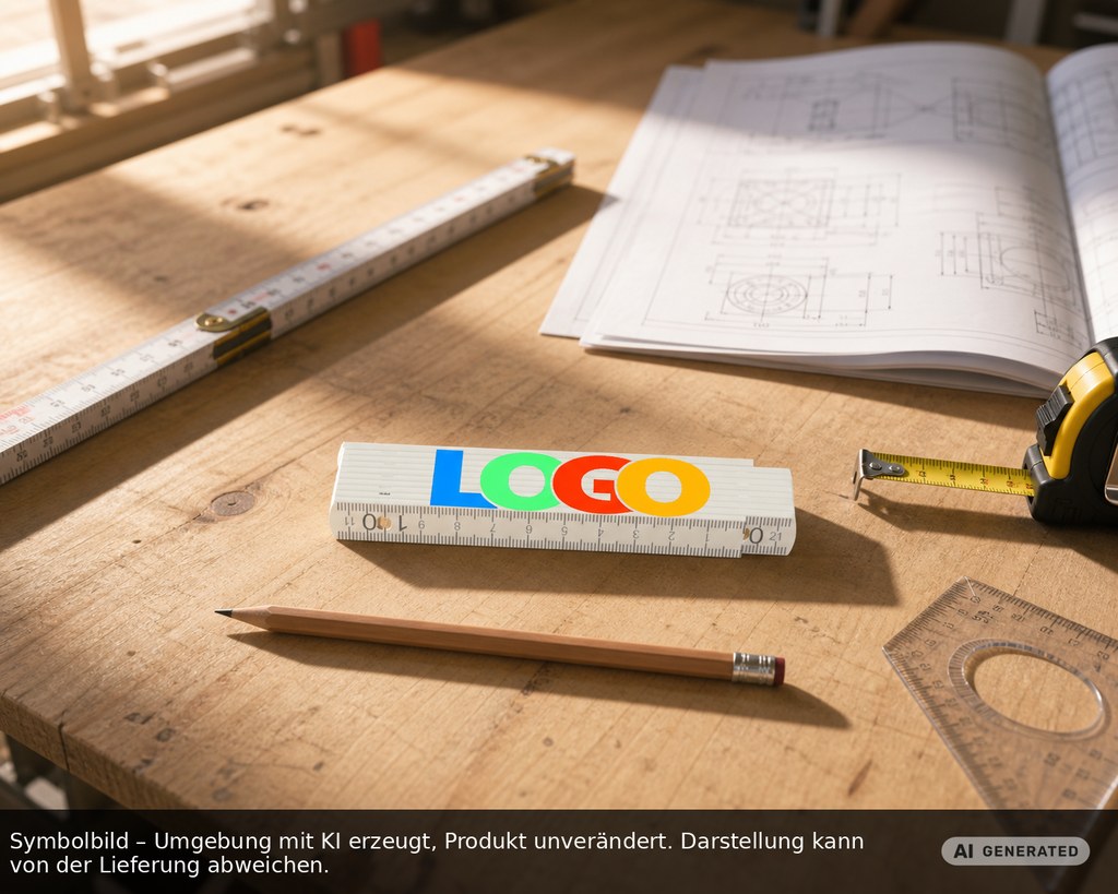 Kunststoff-Zollstock, midi als Werbeartikel mit Logo bedrucken