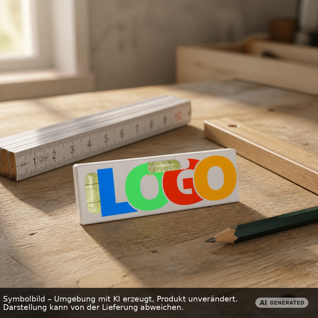 Taschen-Wasserwaage als Werbeartikel mit Logo bedrucken