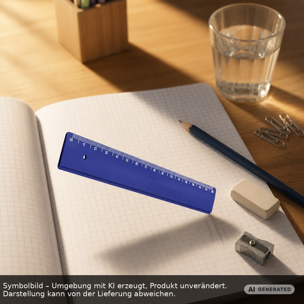 Lineal Recycling 16 cm als Werbeartikel mit Logo bedrucken
