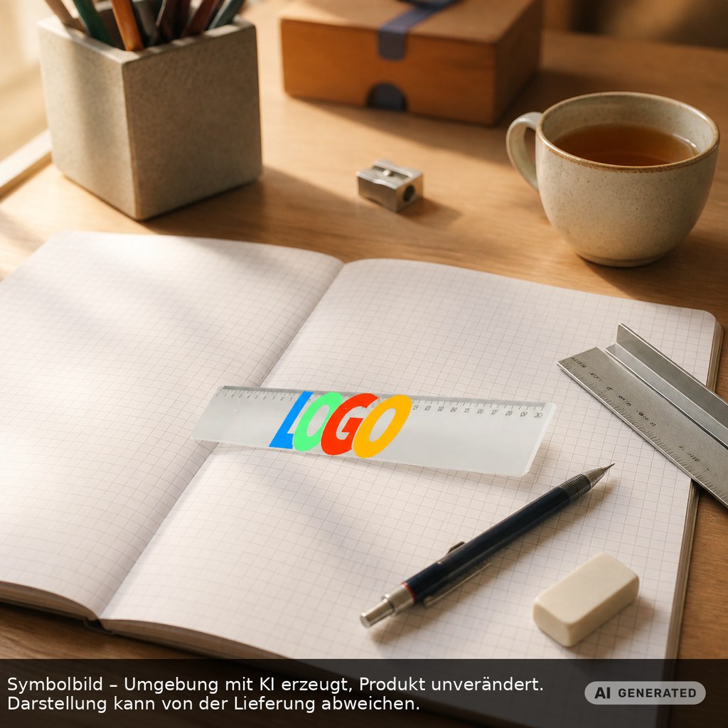 Lineal 30 cm als Werbeartikel mit Logo bedrucken