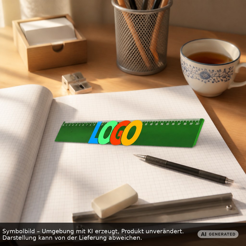Lineal 30 cm als Werbeartikel mit Logo bedrucken