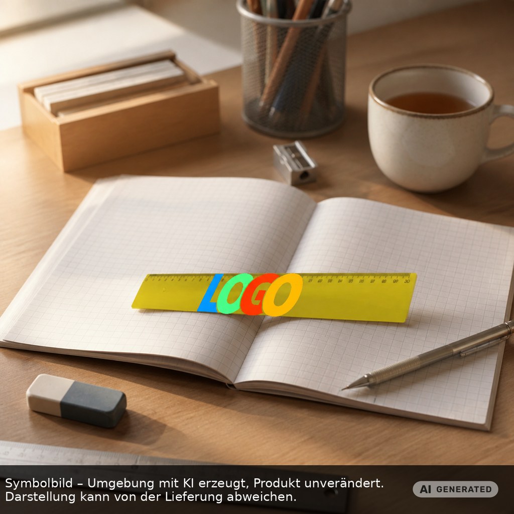 Lineal 30 cm als Werbeartikel mit Logo bedrucken