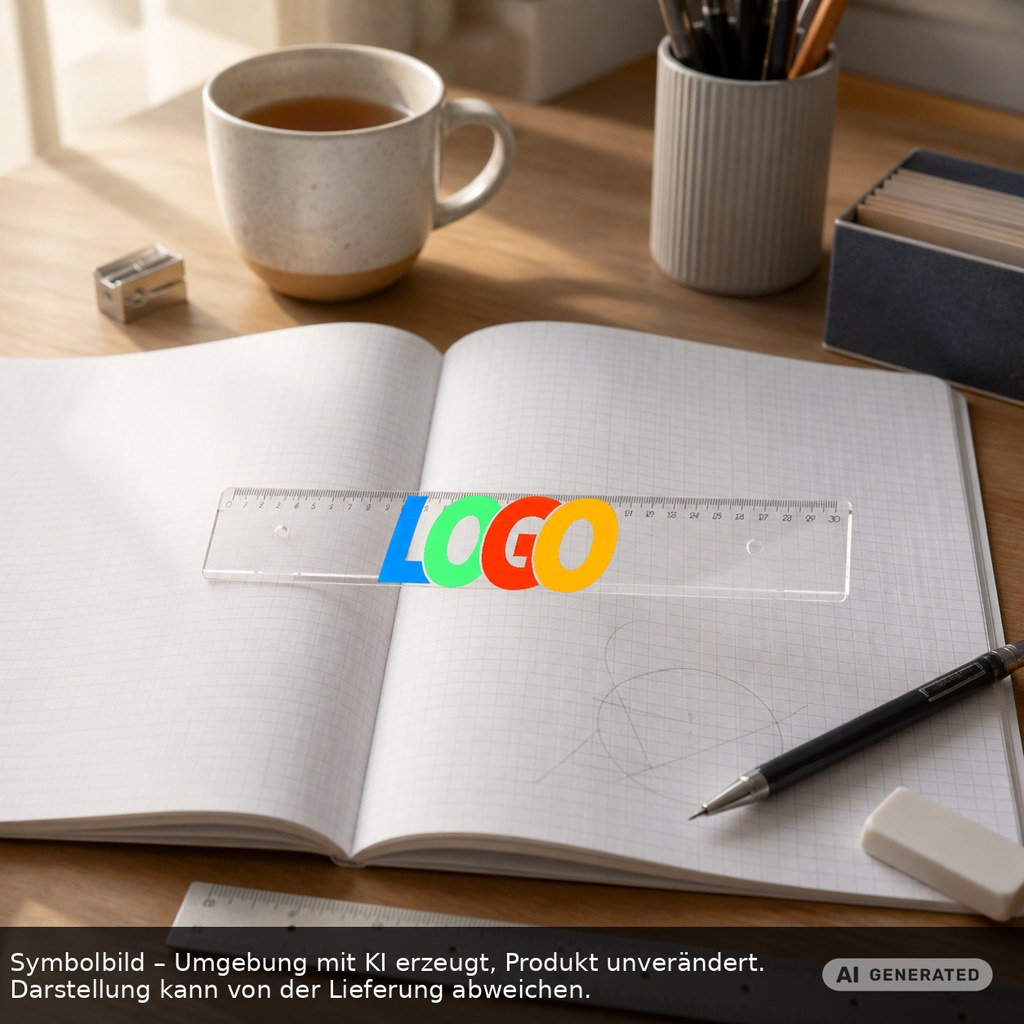 Lineal 30 cm als Werbeartikel mit Logo bedrucken
