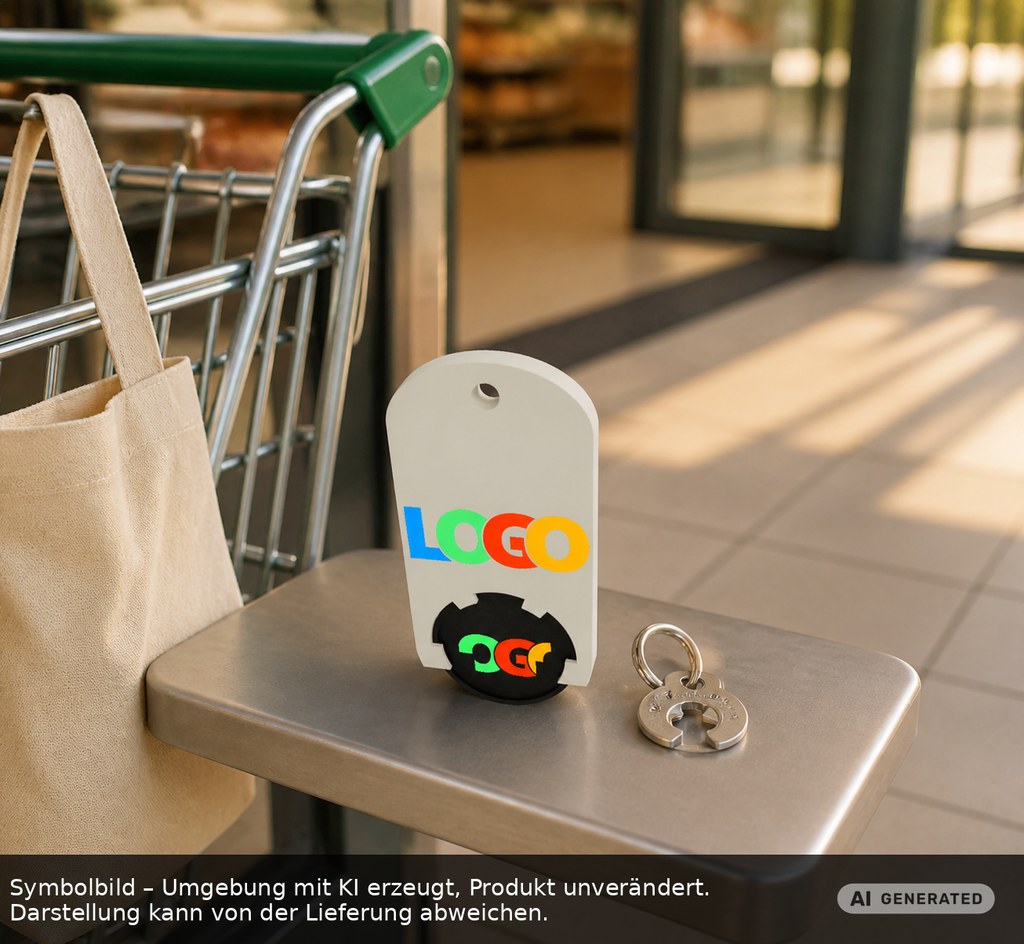 Chiphalter mit 1€-Chip "Alpha" als Werbeartikel mit Logo bedrucken