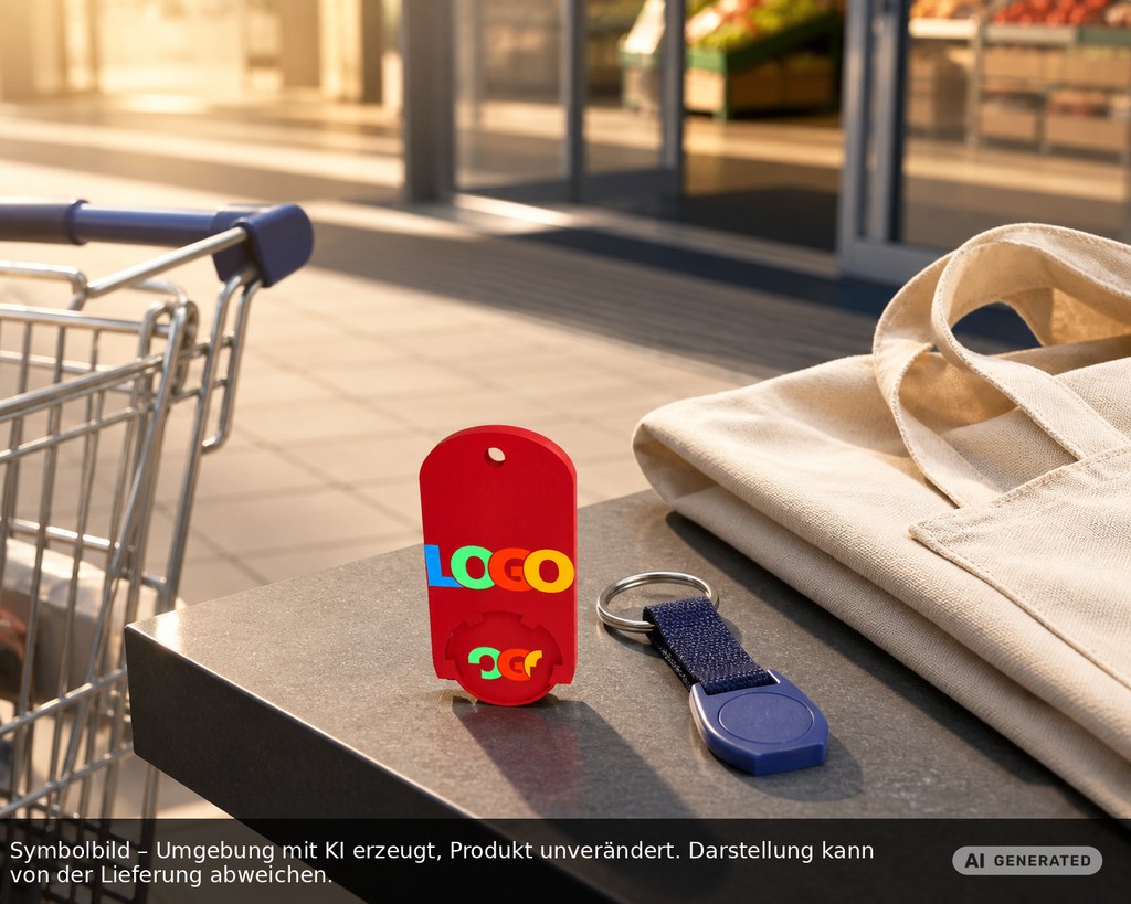 Chiphalter mit 1€-Chip "Alpha" als Werbeartikel mit Logo bedrucken