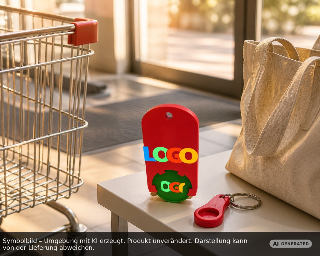Chiphalter mit 1€-Chip "Alpha" als Werbeartikel mit Logo bedrucken