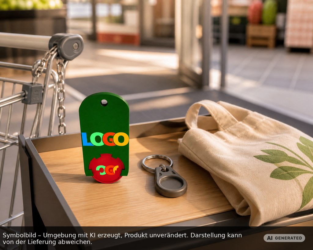 Chiphalter mit 1€-Chip "Alpha" als Werbeartikel mit Logo bedrucken