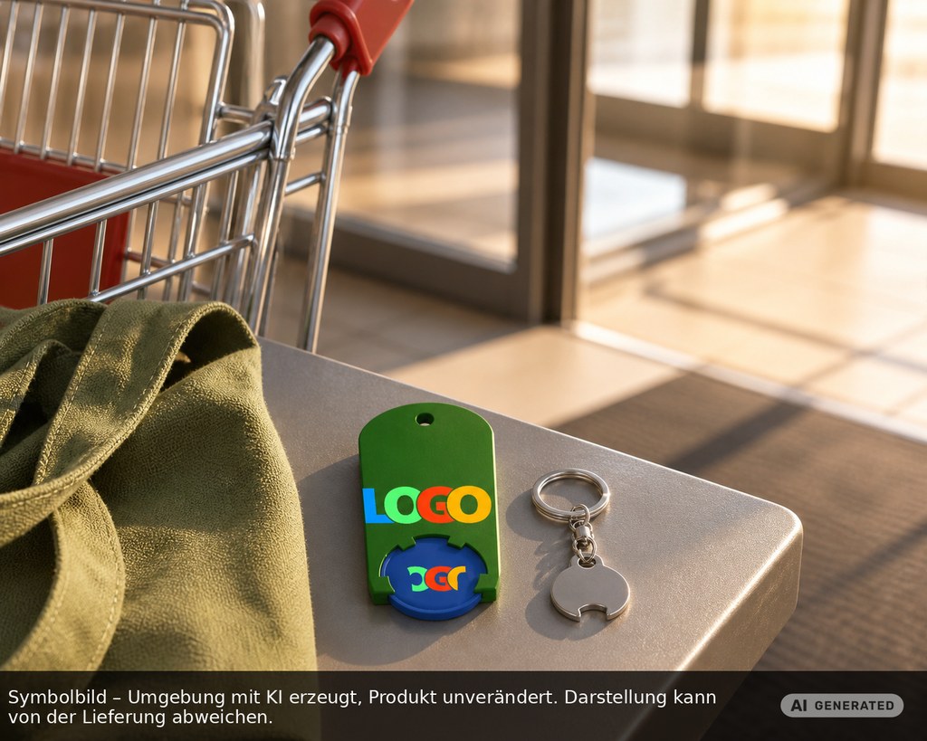 Chiphalter mit 1€-Chip "Alpha" als Werbeartikel mit Logo bedrucken