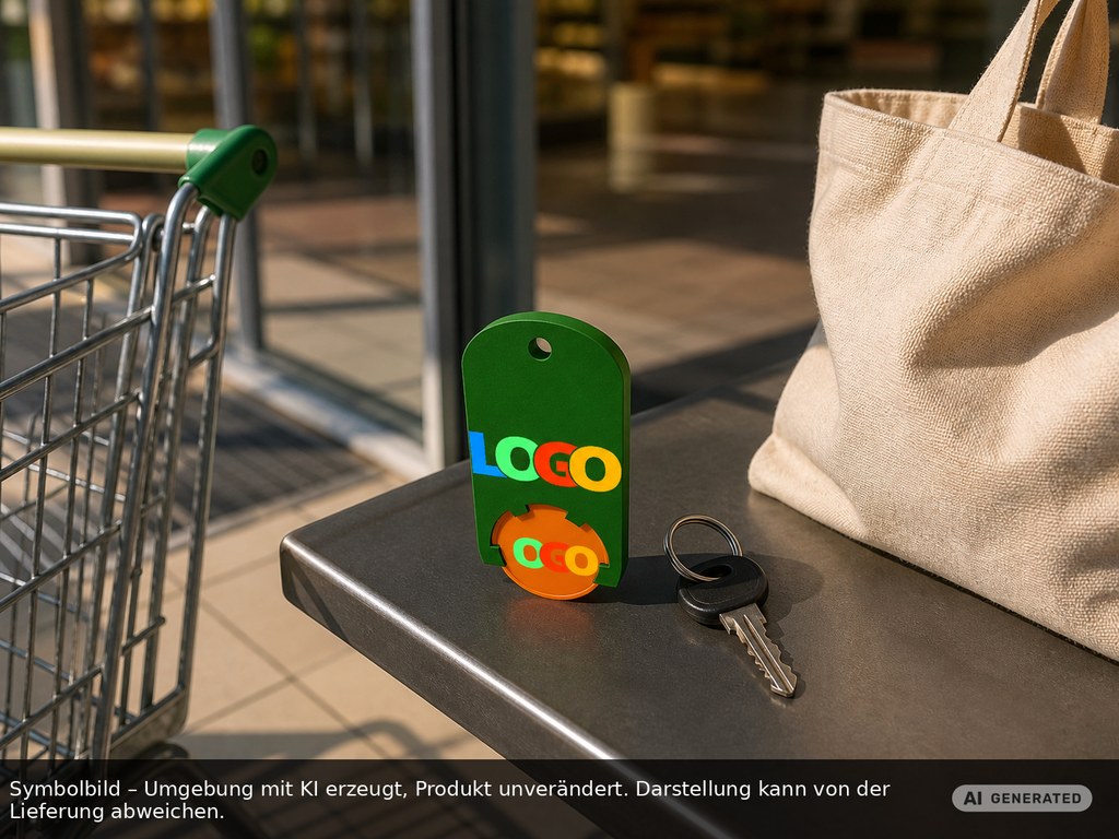 Chiphalter mit 1€-Chip "Alpha" als Werbeartikel mit Logo bedrucken
