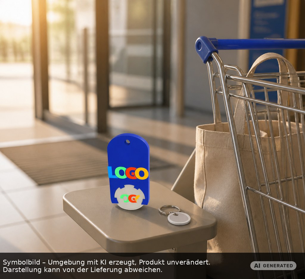 Chiphalter mit 1€-Chip "Alpha" als Werbeartikel mit Logo bedrucken