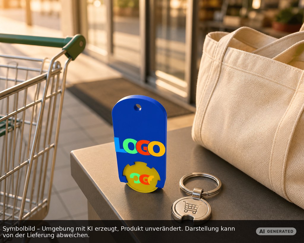 Chiphalter mit 1€-Chip "Alpha" als Werbeartikel mit Logo bedrucken