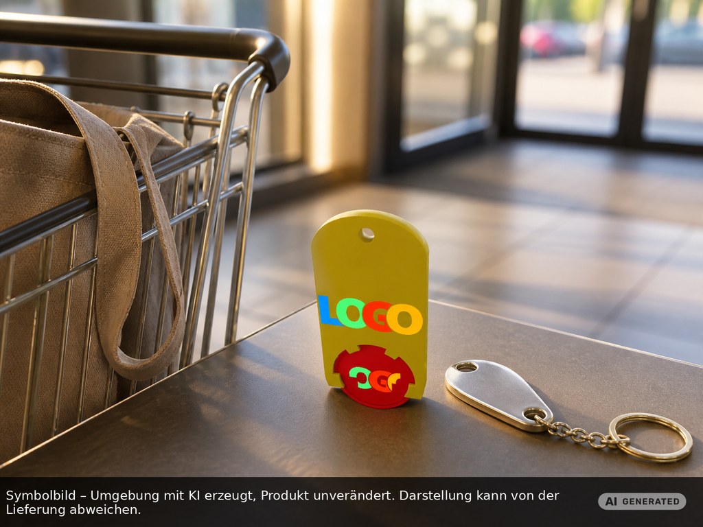 Chiphalter mit 1€-Chip "Alpha" als Werbeartikel mit Logo bedrucken