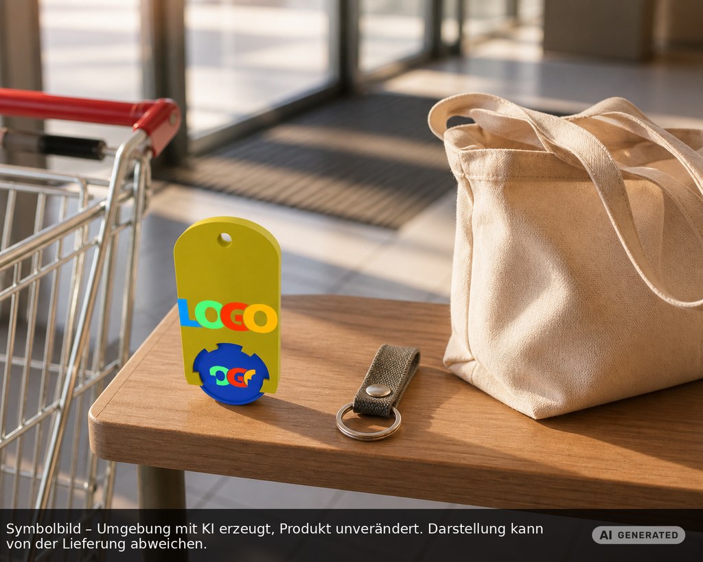 Chiphalter mit 1€-Chip "Alpha" als Werbeartikel mit Logo bedrucken