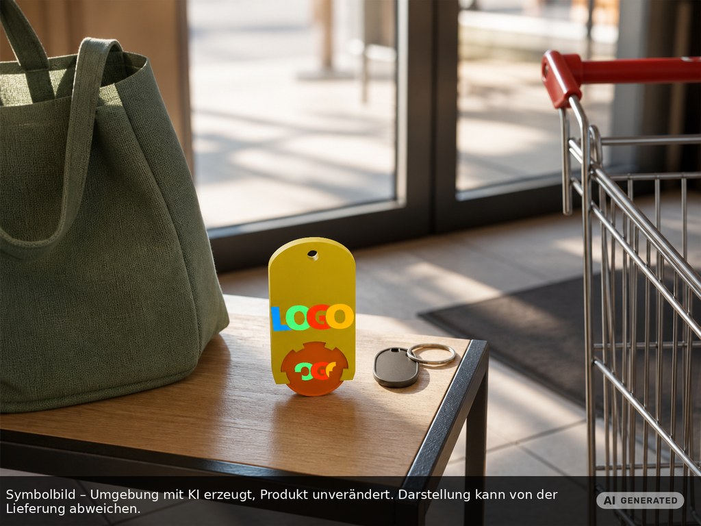 Chiphalter mit 1€-Chip "Alpha" als Werbeartikel mit Logo bedrucken