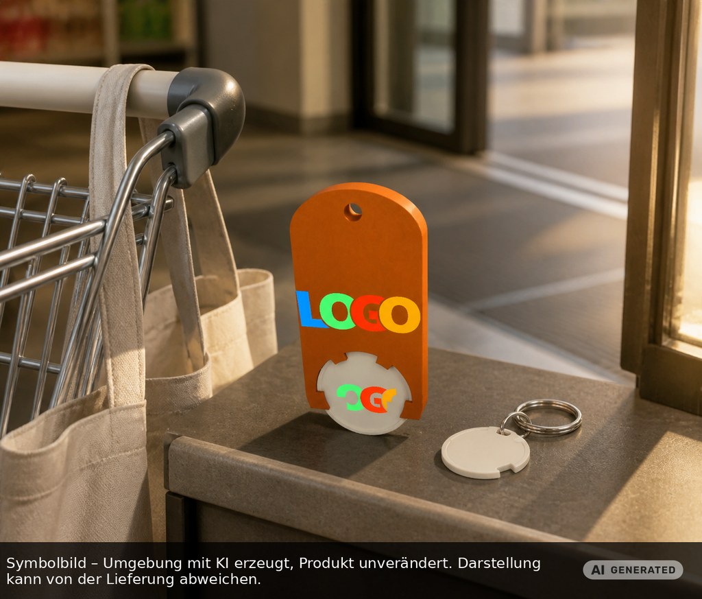 Chiphalter mit 1€-Chip "Alpha" als Werbeartikel mit Logo bedrucken