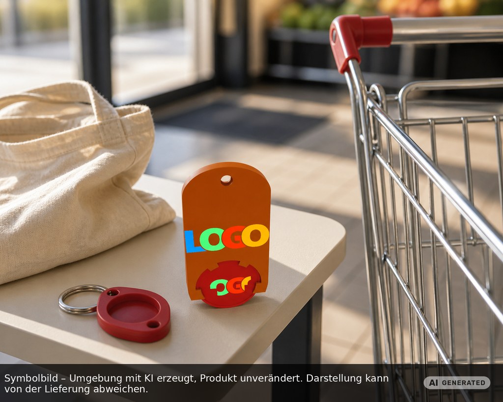 Chiphalter mit 1€-Chip "Alpha" als Werbeartikel mit Logo bedrucken