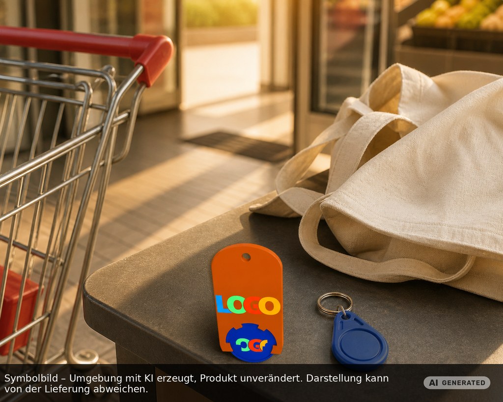 Chiphalter mit 1€-Chip "Alpha" als Werbeartikel mit Logo bedrucken