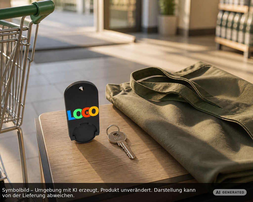 Chiphalter mit 1€-Chip "Alpha" als Werbeartikel mit Logo bedrucken