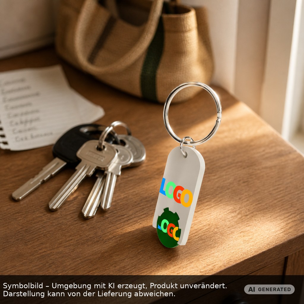 Chiphalter mit 1€-Chip "Alpha" als Werbeartikel mit Logo bedrucken