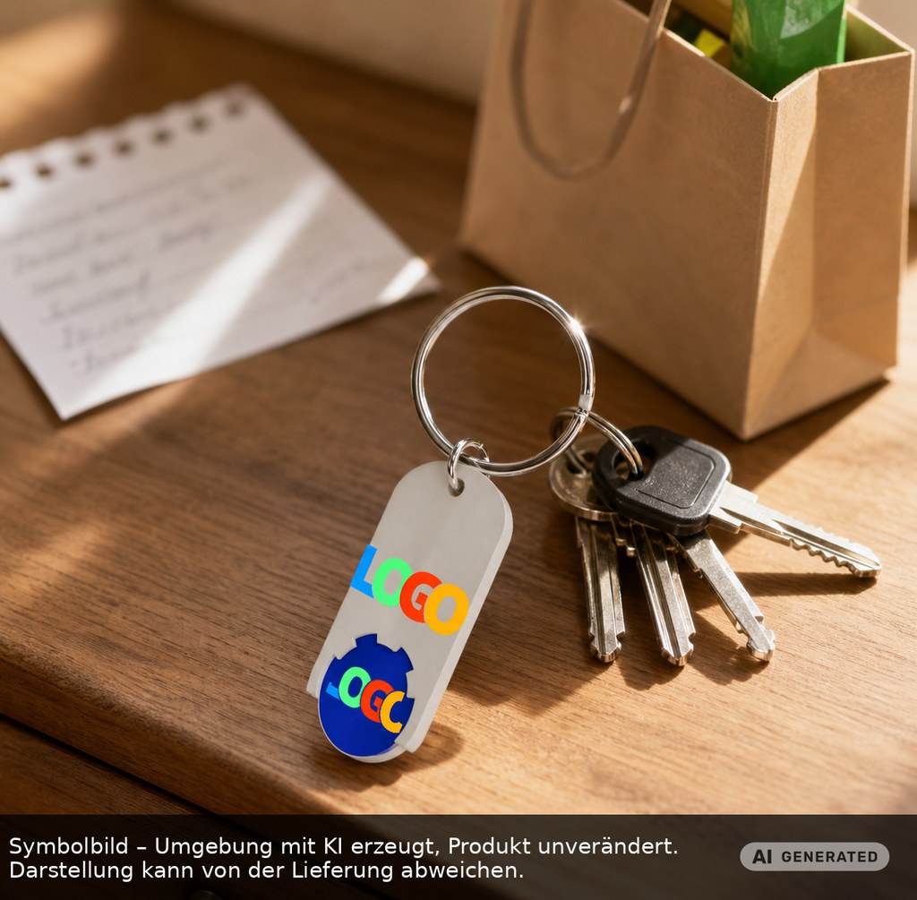 Chiphalter mit 1€-Chip "Alpha" als Werbeartikel mit Logo bedrucken