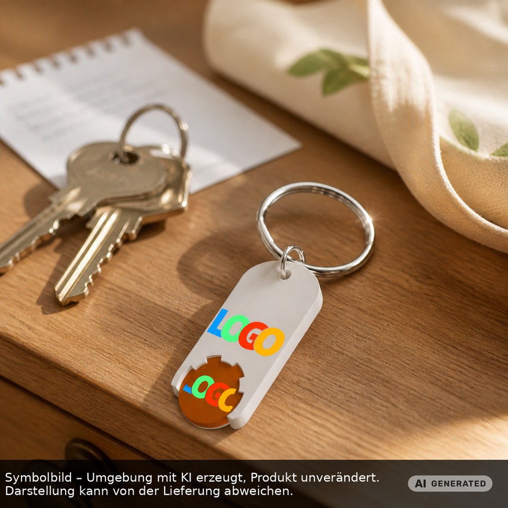 Chiphalter mit 1€-Chip "Alpha" als Werbeartikel mit Logo bedrucken