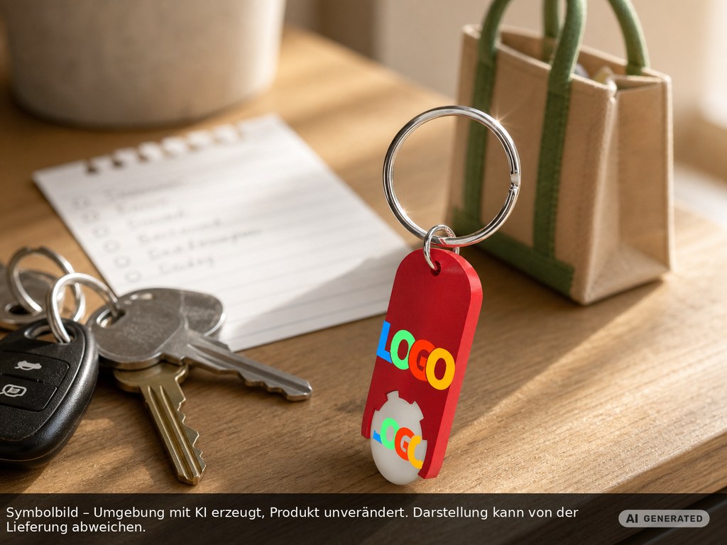 Chiphalter mit 1€-Chip "Alpha" als Werbeartikel mit Logo bedrucken
