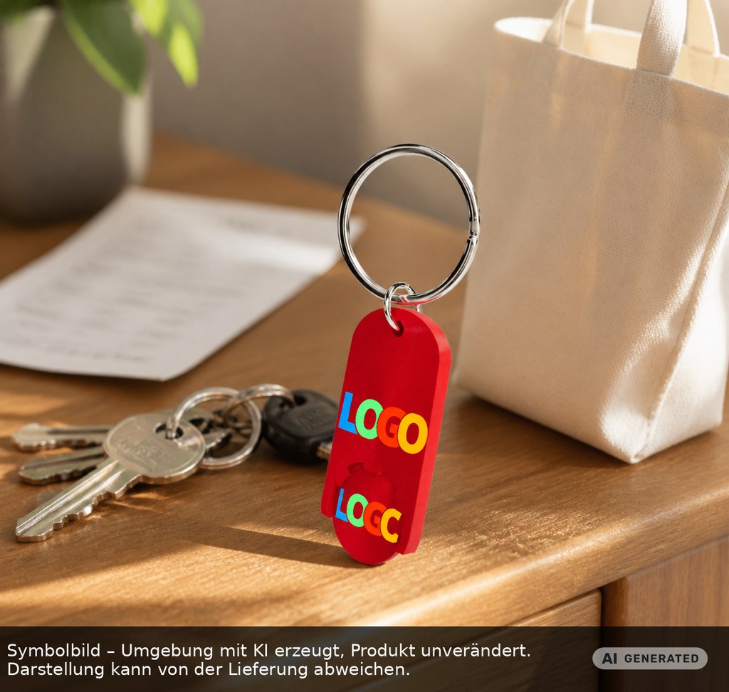 Chiphalter mit 1€-Chip "Alpha" als Werbeartikel mit Logo bedrucken