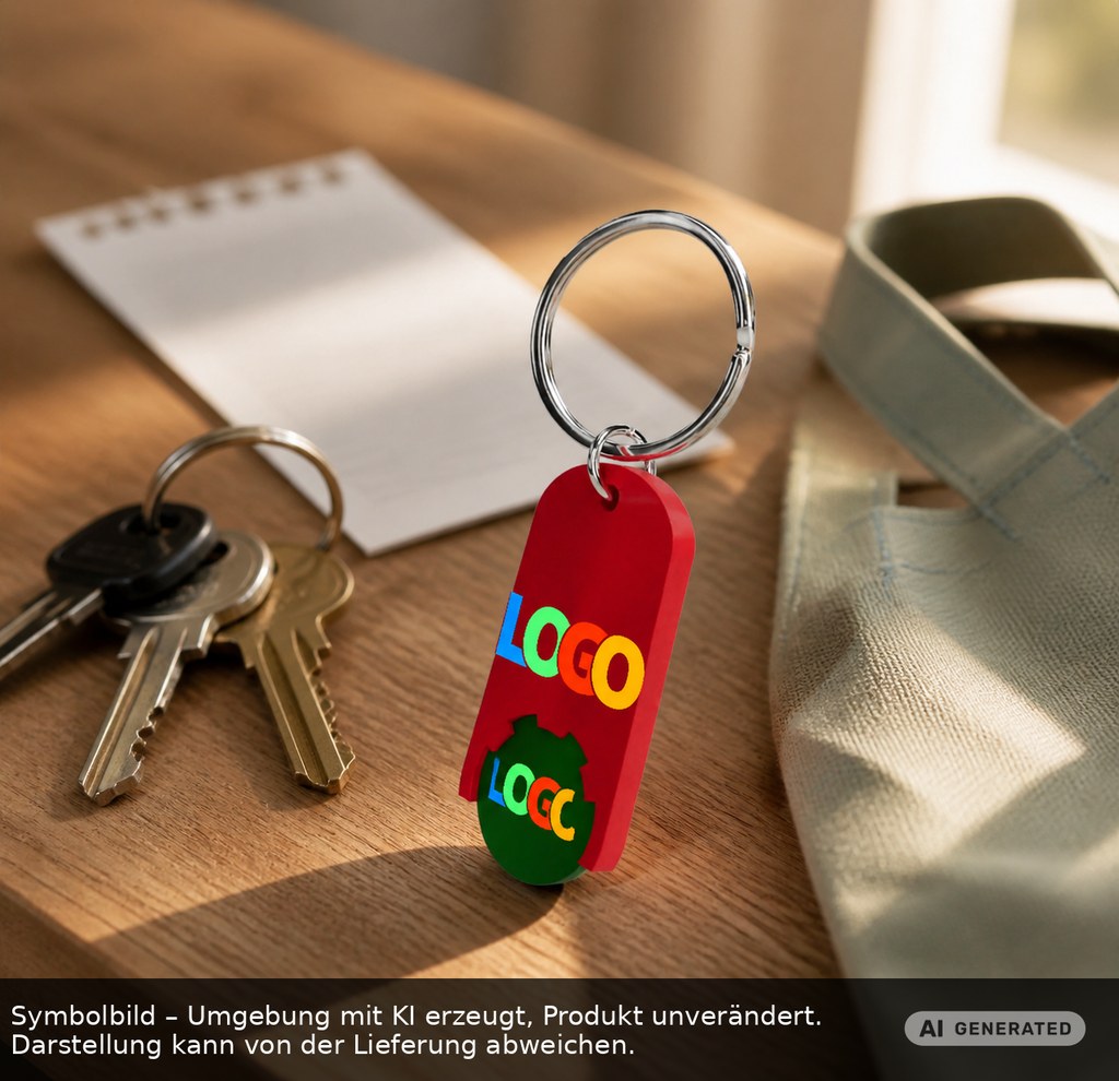 Chiphalter mit 1€-Chip "Alpha" als Werbeartikel mit Logo bedrucken