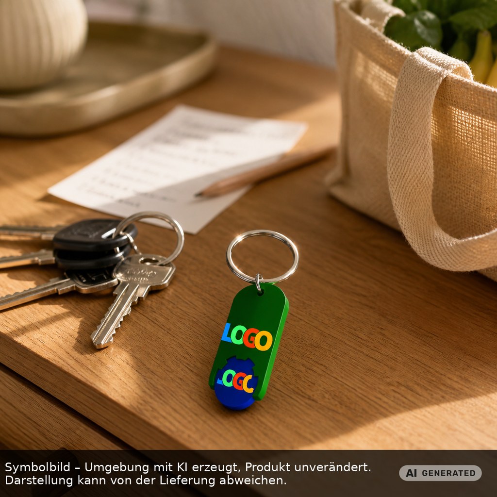 Chiphalter mit 1€-Chip "Alpha" als Werbeartikel mit Logo bedrucken