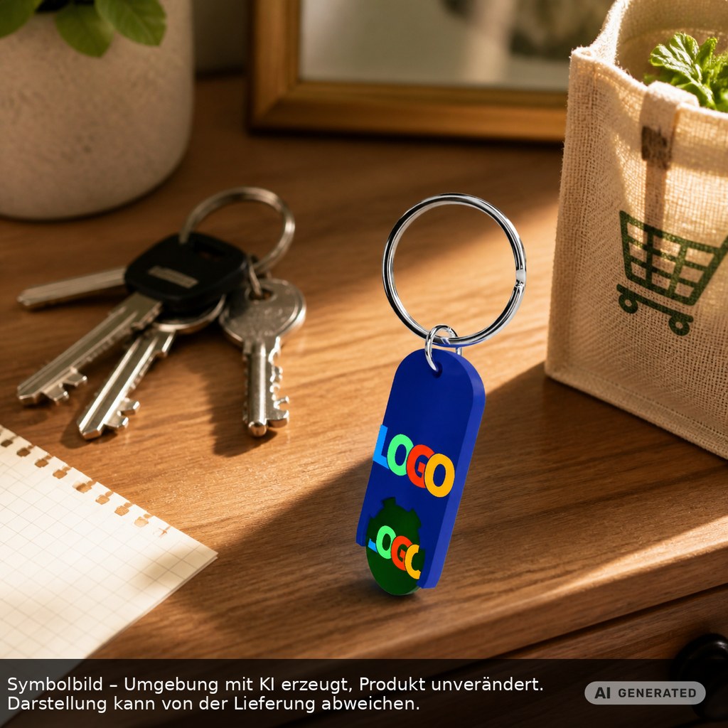 Chiphalter mit 1€-Chip "Alpha" als Werbeartikel mit Logo bedrucken