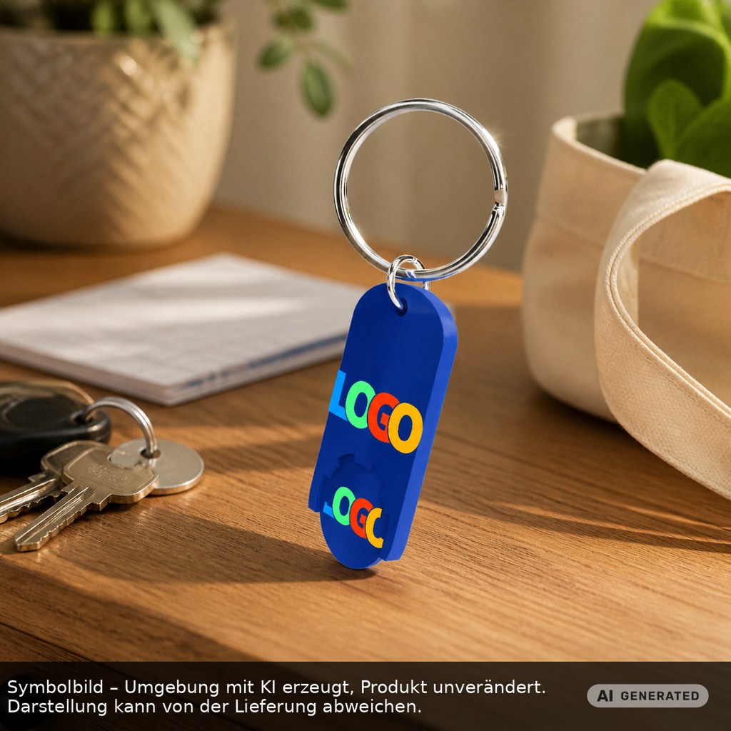 Chiphalter mit 1€-Chip "Alpha" als Werbeartikel mit Logo bedrucken