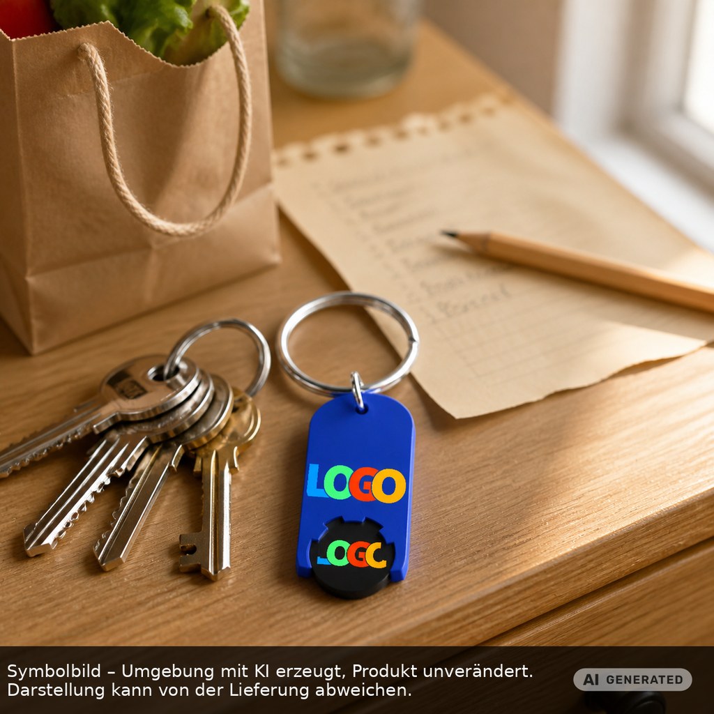 Chiphalter mit 1€-Chip "Alpha" als Werbeartikel mit Logo bedrucken