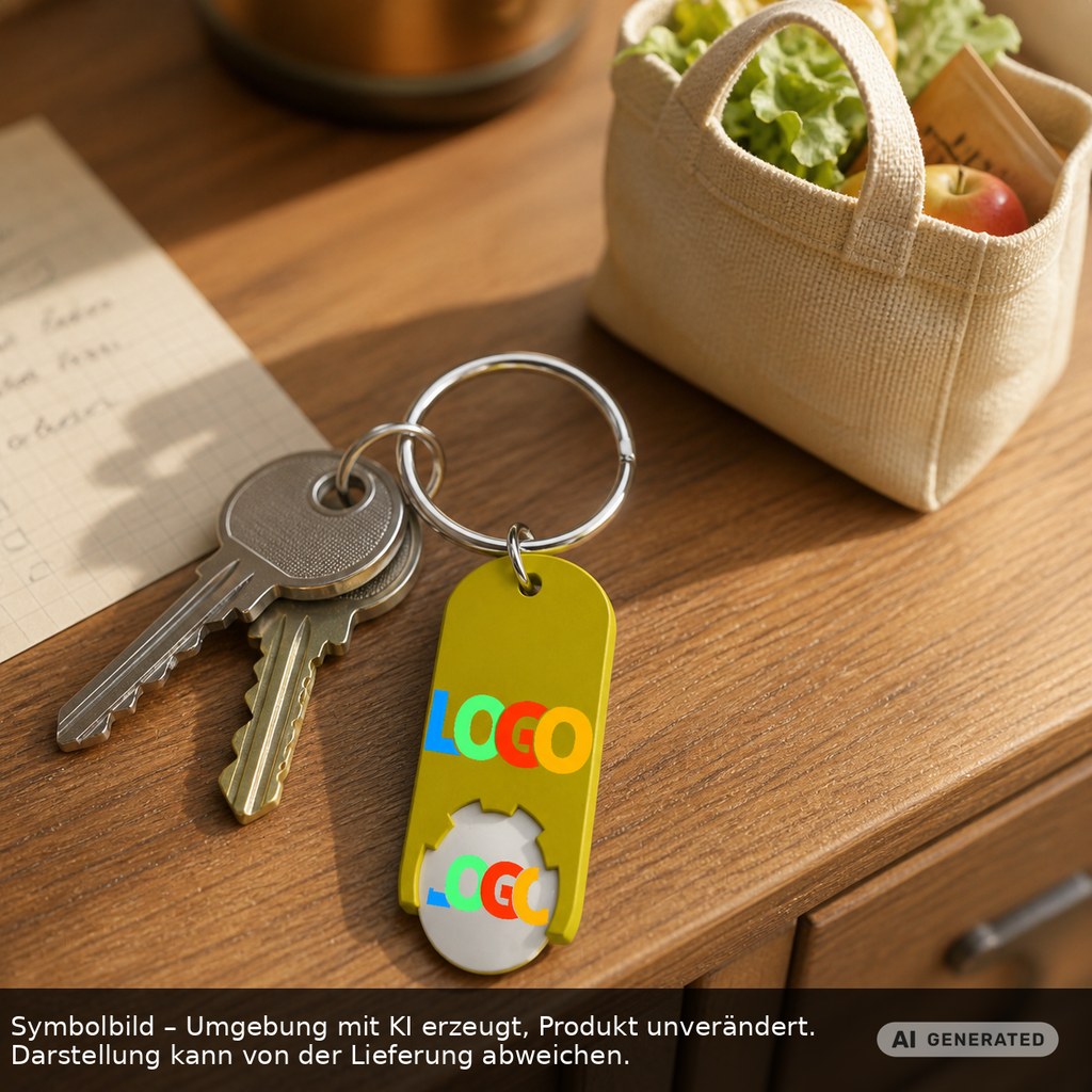Chiphalter mit 1€-Chip "Alpha" als Werbeartikel mit Logo bedrucken