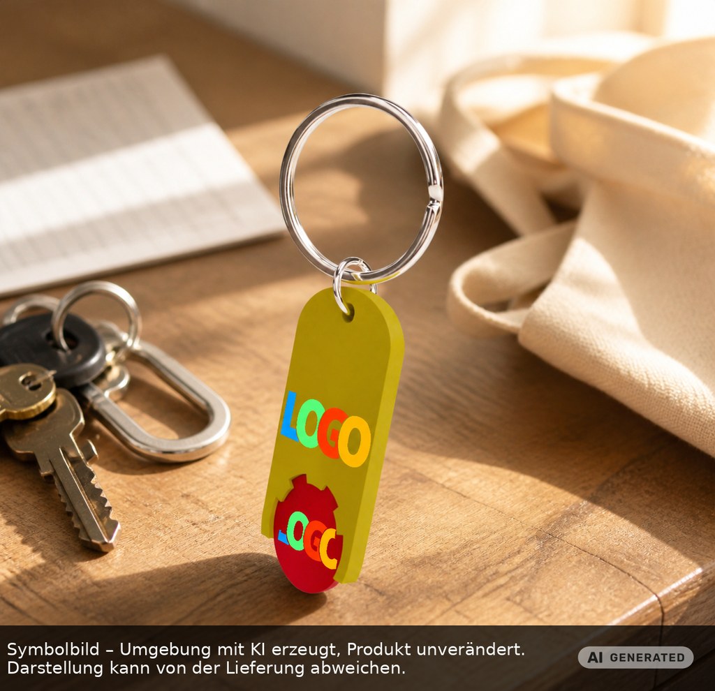 Chiphalter mit 1€-Chip "Alpha" als Werbeartikel mit Logo bedrucken